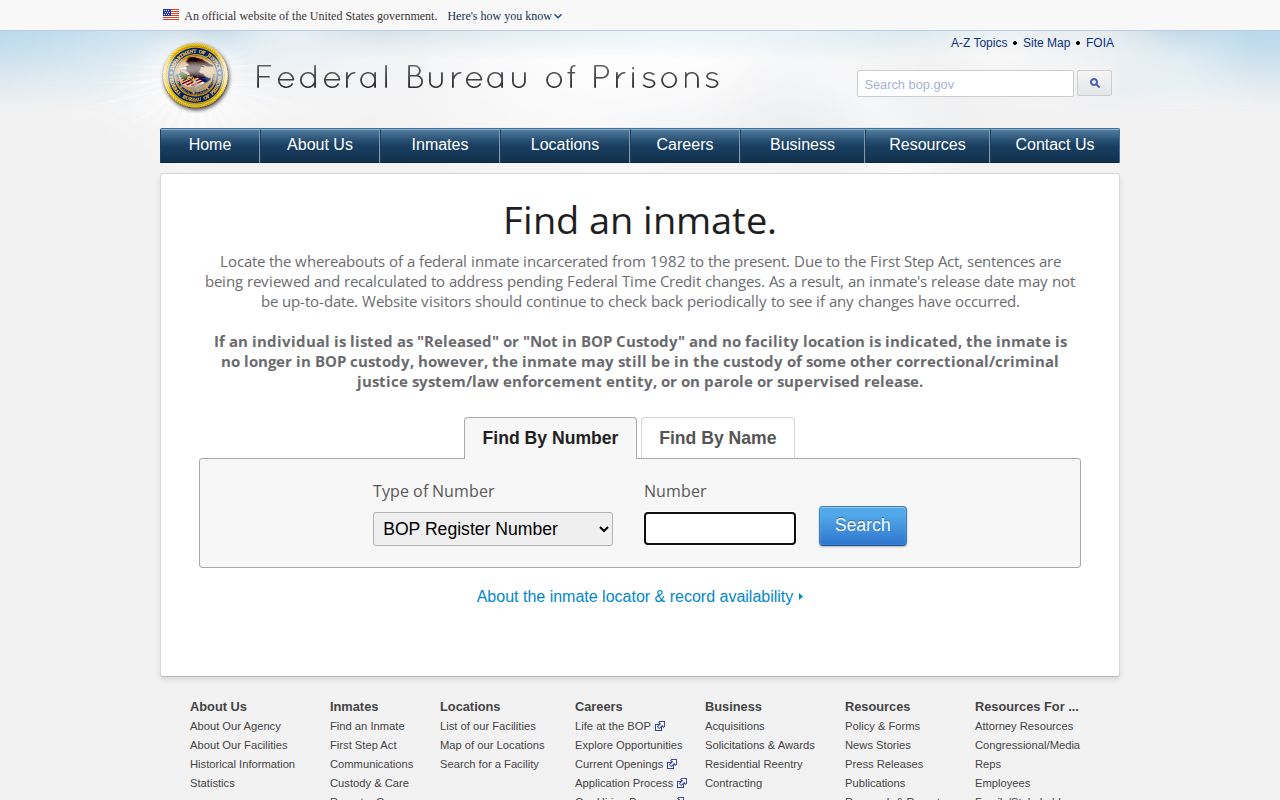 Federal release locator for a Steele County custody transfer